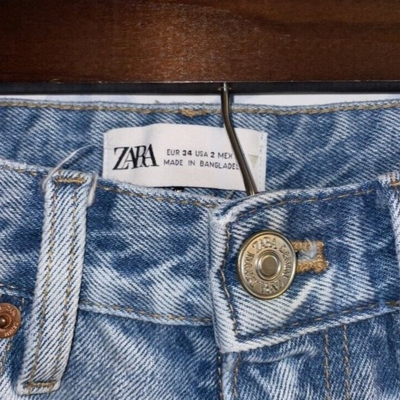 Zara High Waist Wide Leg Jean Size 2 - Picture 4 of 4
